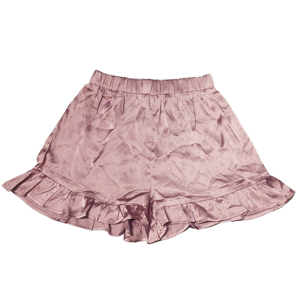 Womens Nasty Gal Ruffled Blush Color Shorts Sz 8 - Picture 1 of 4